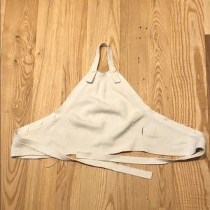 Helmet Lang cotton halter open back top